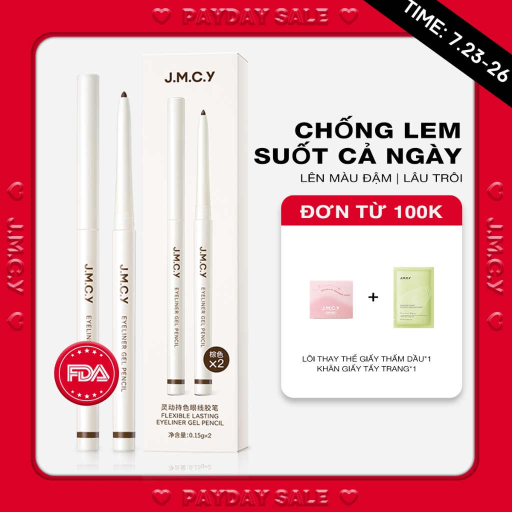 【CHÍNH HÃNG】【COD】JMCY Bút Kẻ Mắt Dạng Gel Chì Kẻ Mắt Gel Lên Màu Mịn Giữ Màu Dễ Dành Cho Người Mới B
