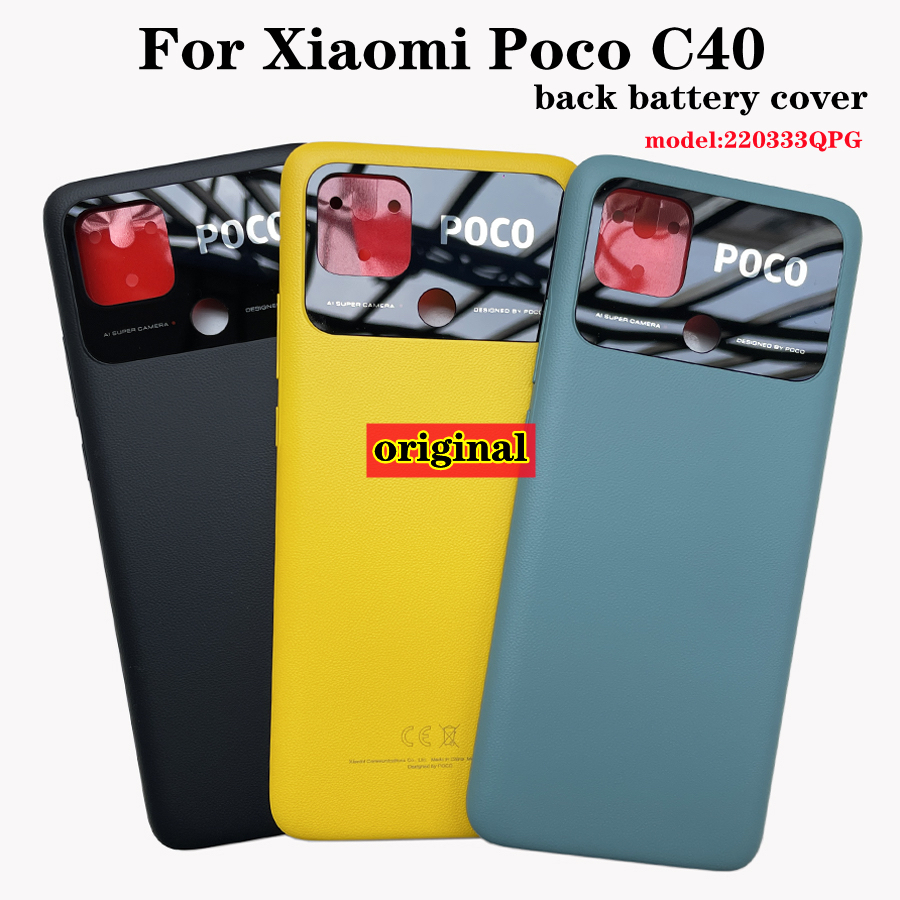 Thay thế cho vỏ pin Xiaomi Poco C40 220333Ốp lưng QPG Mi Poco C40