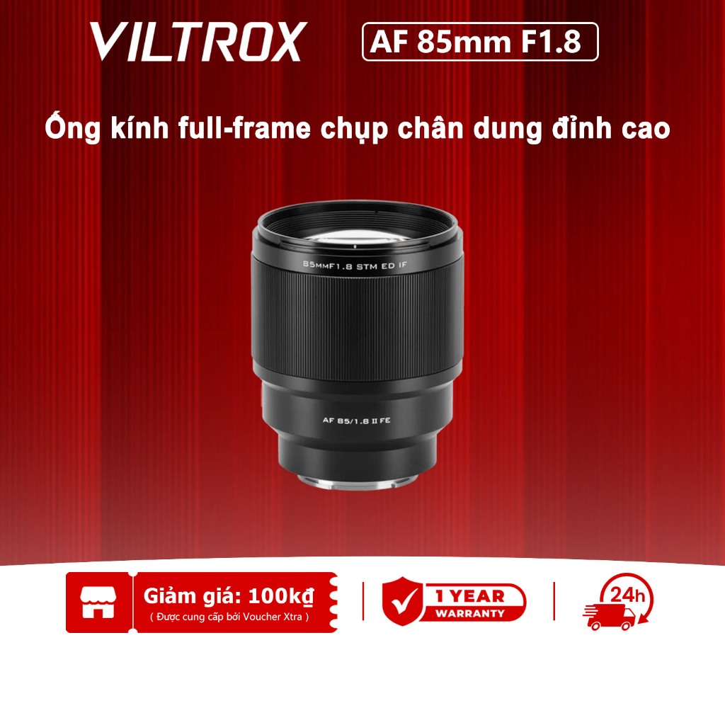Viltrox 85mm f1.8 II STM AF Full-frame Medium Telephoto Chân dung Ống kính lấy nét cố định Cổng Sony
