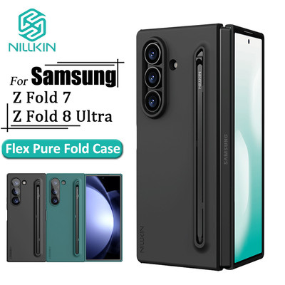 Ốp Lưng Nillkin Flex Pure Fold Dành Cho Samsung Galaxy Z Fold7 / Fold 8 Ultra Có Hộp Đựng Bút Bảo Vệ Chống Rơi (Phiên Bản S Pen)