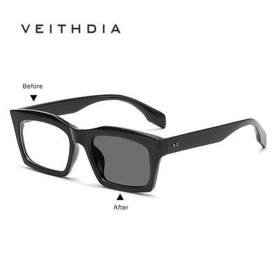 VEITHDIA Kính Photochromic Nữ Mới Khung Lớn Chống Uv400 Kính Mát Đường Phố Thời Trang 19395