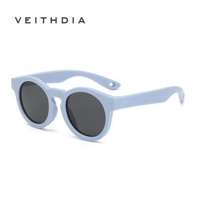 VEITHDIA Kính râm silicon phân cực tròn 0-3Y Unisex dành cho trẻ em Chống tia cực tím Sắc thái ngoài trời 23064