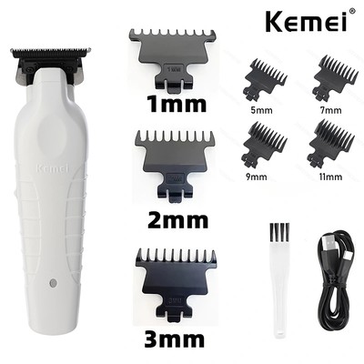 Kemei 2299 Tông Đơ Cắt Tóc Không Dây Nam Điện Cắt Tóc Cắt Tóc Không Gapped Finish Máy KM-2299 Phiên Bản Trắng