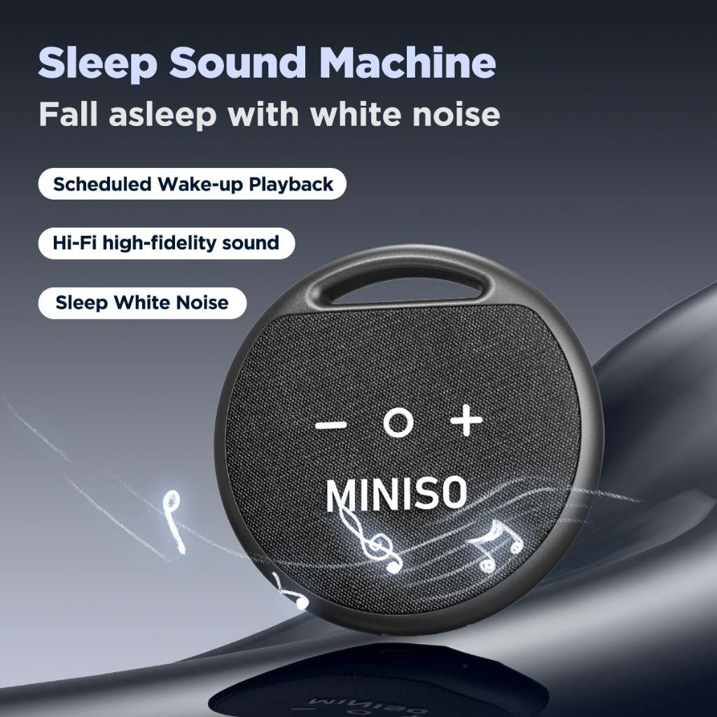 Loa ngủ dưới chân MINISO M106 Bluetooth 6.0 với nhiều chế độ tiếng ồn màu trắng để ngủ sâu