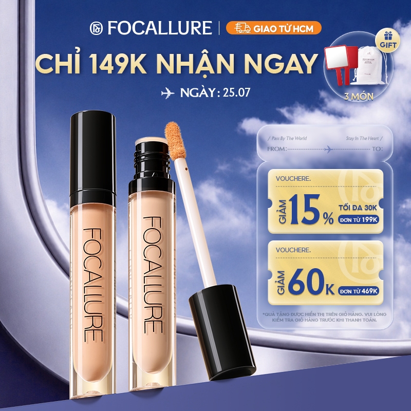 Kem che khuyết điểm FOCALLURE 10g trang điểm chuyên dụng 7 màu tùy chọn
