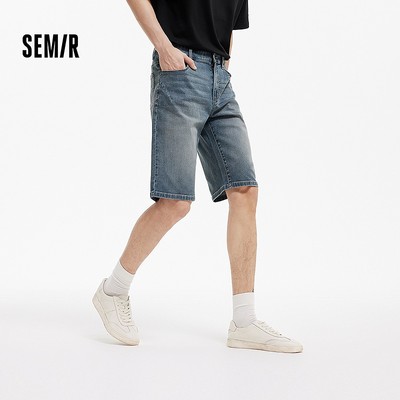 Semir Co Giãn Quần Short Denim Nam Thẳng Phù Hợp Với Co Giãn Eo Bền Vintage Rửa Thường Ngày Mùa Hè 2026