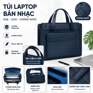 Funtravel Nữ Thời Trang Nam Đi Làm Kinh Doanh Cặp Đôi Thường Ngày 14INCH Túi Máy Tính A4 Túi Tập Tin Dung Tích Lớn Túi Tập Tin