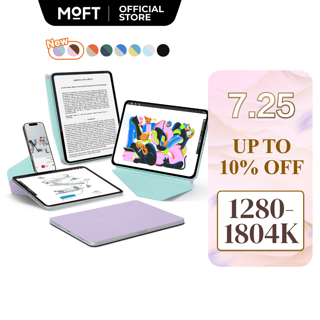 MOFT Dynamic Folio cho iPad Air 11 '' M2 / M3/M4 & Pro 13 '' M4 & iPad mini 7 (2026)