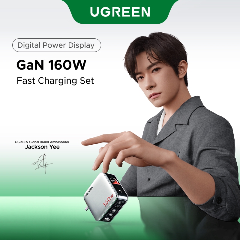 【UGREEN X Jackson Yee】Bộ sạc 5 cổng UGREEN 160W (4C1A) 4xUSB-C 1xUSB-A, Sạc nhanh cho MacBook / iPad