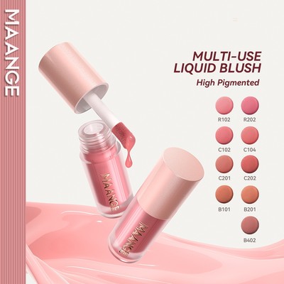 MAANGE Liquid Blush Velvet Finish & Son bóng dưỡng ẩm lâu trôi Không phai màu Liquid Blush F05