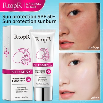 Kem chống nắng làm trắng da Vitamin C RtopR: SPF50 +, chống tia cực tím, chống thấm nước, làm sáng arbutin