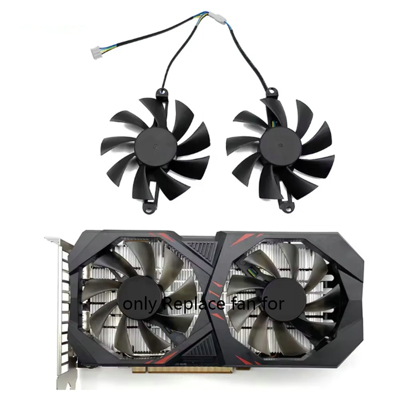 2fans 85MM GPU Cooler Cho PARA ALSEYE RX580 rx 580 8gb, Nhiều Màu Sắc P106 GTX1060 950 960 VGA Card 