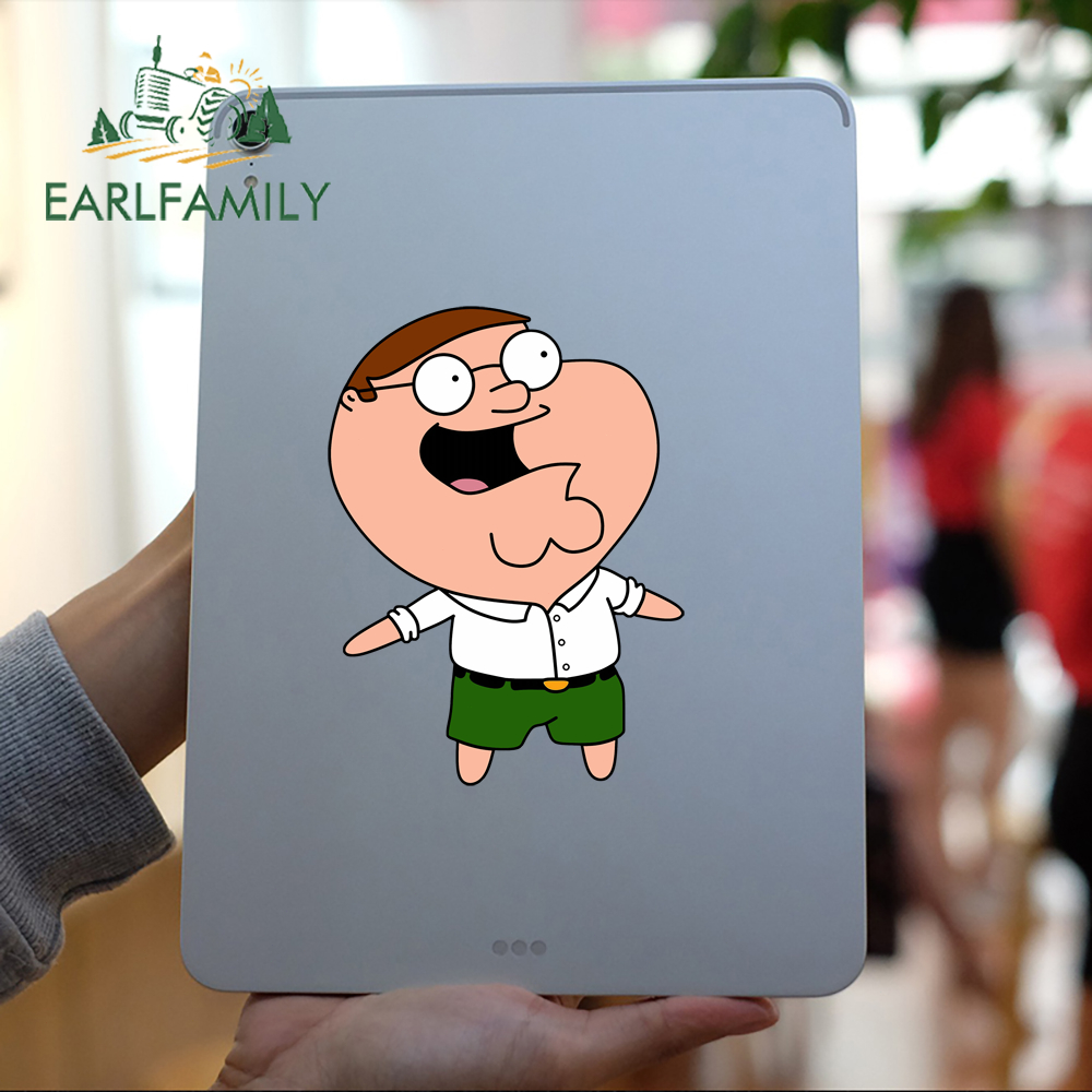 EARLFAMILY Họ Guy Peter Griffin Xe Miếng Dán Hoạt Hình Q Phiên Bản Cá Tính Chống Thấm Nước Xe Máy Wi