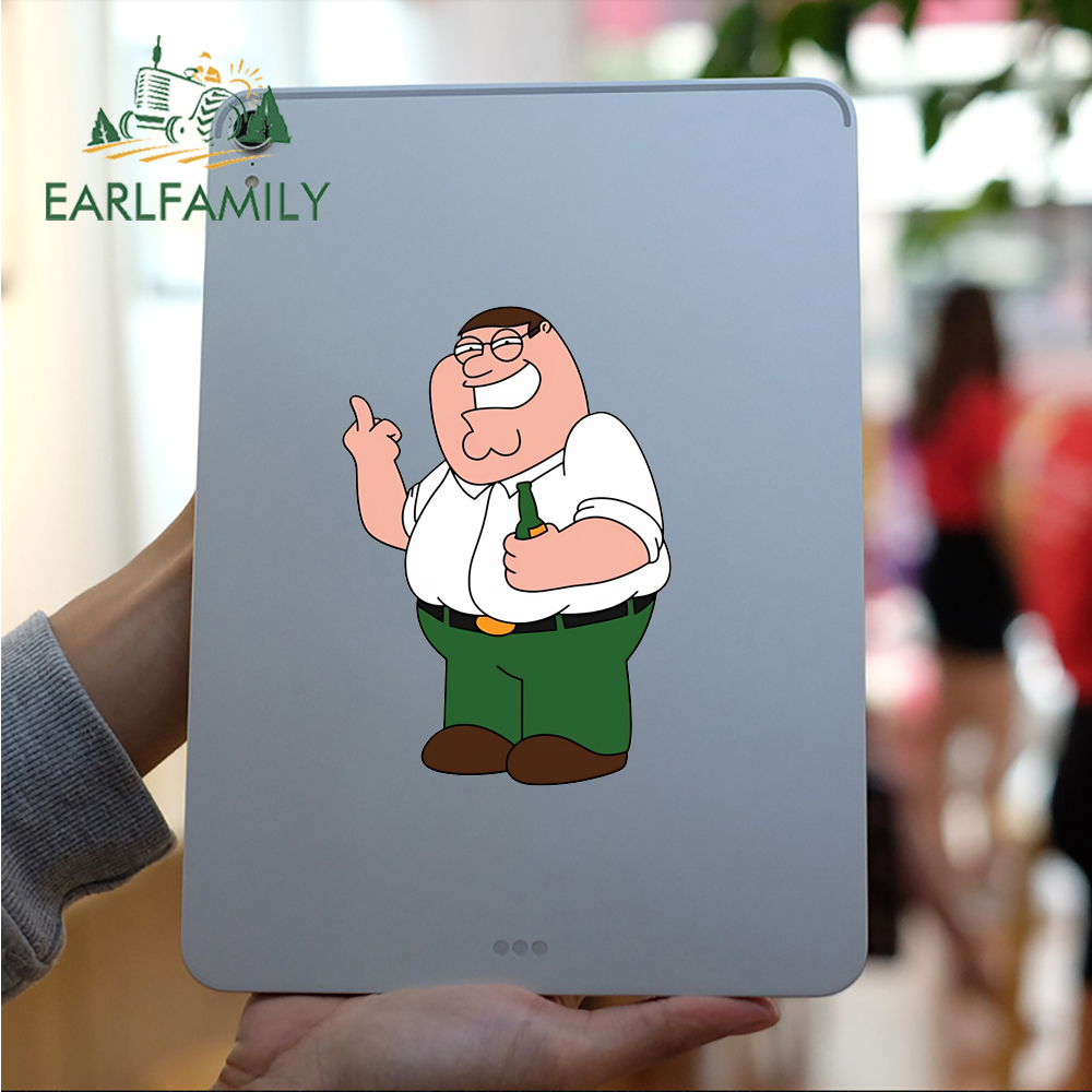 EARLFAMILY Family Guy Peter Griffin Nhãn Dán Xe Hoạt Hình Chống Nước JDM Đề Can Thích Hợp Cho Xe Máy