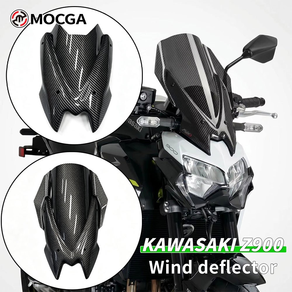 Thích hợp cho kính chắn gió phía trước kawasaki Z900 Kính chắn gió sửa đổi Họa tiết sợi Carbon Kính 