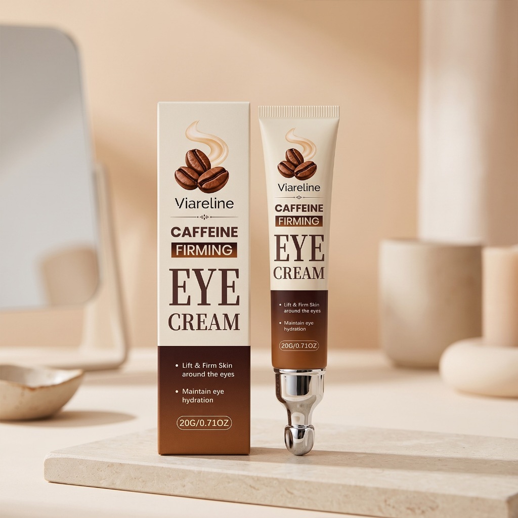 20g Viareline Caffeine Firming Eye Cream Hydrating Smooth Under Eye Skin Care Cream