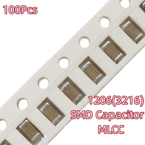 100 Chiếc 1206 Chip Tụ Điện Series 1nF 2.2 nF 10n F100n F1uF 2.2 uF 4.7 uF 10uF 22uF 47uF