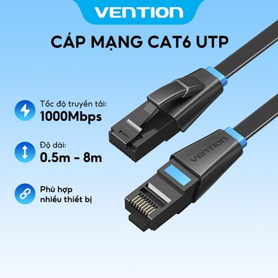 Vention  Dây Cáp Mạng Cat6 1000Mbps Tốc Độ Cao Gigabit Lan Cat 6 Dành Cho Laptop PS 4 RJ45