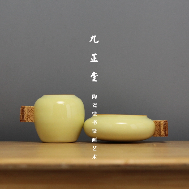 Bộ 2 Cóng - Cóng Khuyên - chim vẽ tay - Cửu Chính Đường - Lắp tai vào cóng