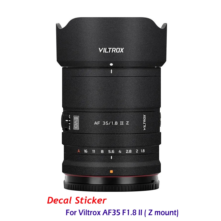 Miếng Dán Camera Cho Viltrox AF 35mm F1.8 II Z EVO Decal Da Vinyl Bọc Phim Bảo Vệ Áo AF35 35 1.8 ii 