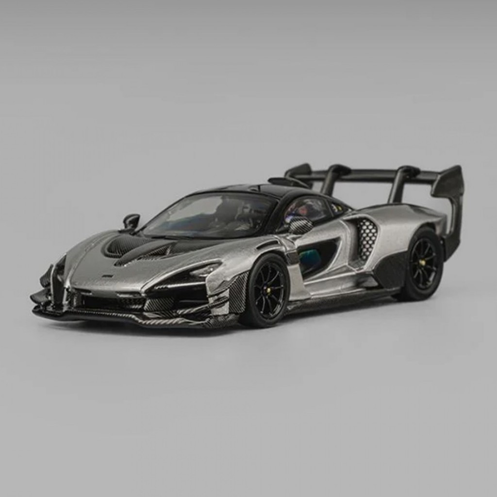CM Model CM64-SennaGTR-11 1 / 64 McLaren Senna GTR Kim Loại Bạc Xám Diecast Quy Mô Xe Ô Tô