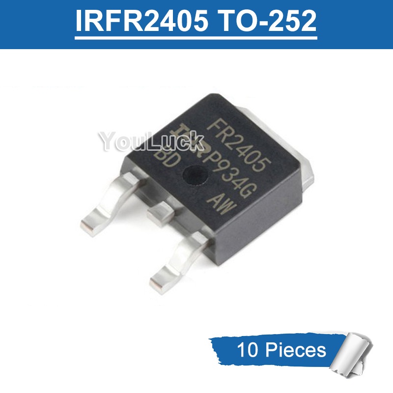 10 chiếc FR2405 TO-252 IRFR2405 56A / 55V N-Channel MOSFET Transistor Mới