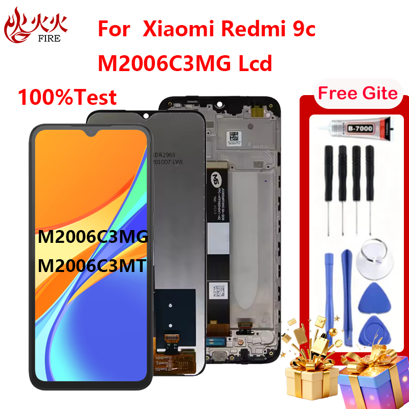 Màn Hình LCD Cho Xiaomi Redmi 9c M2006C3MG M2006C3MT Bộ Số Hóa Màn Hình Cảm Ứng Với Khung Phụ Kiện T
