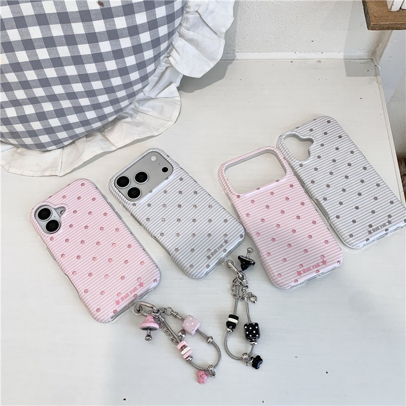 IPhone 17 Pro max Line and dot pattern pattern pattern case điện thoại xử lý IMD