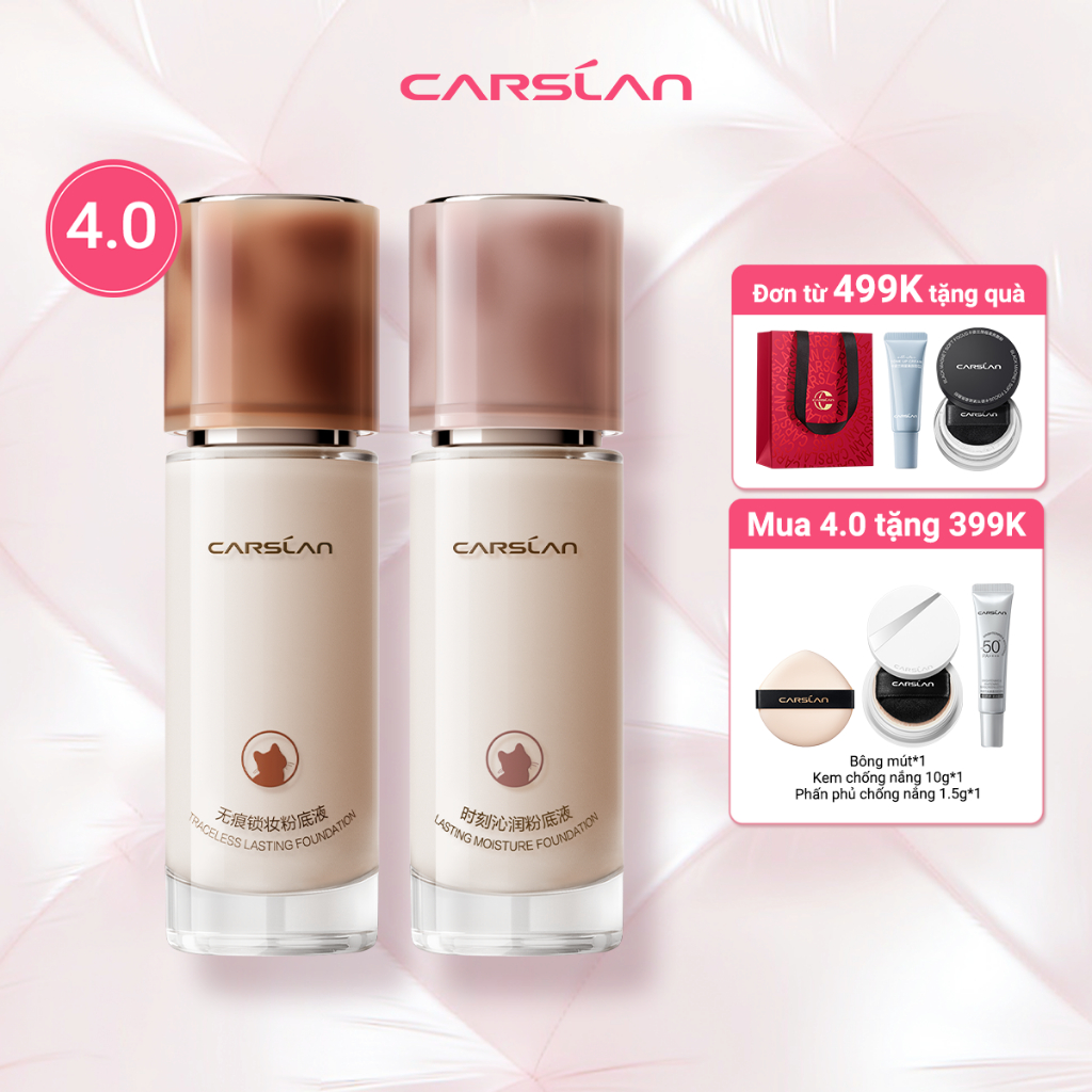 Kem nền CARSLAN dạng lỏng kiềm dầu lâu trôi chống thấm nước suốt 24h 30g