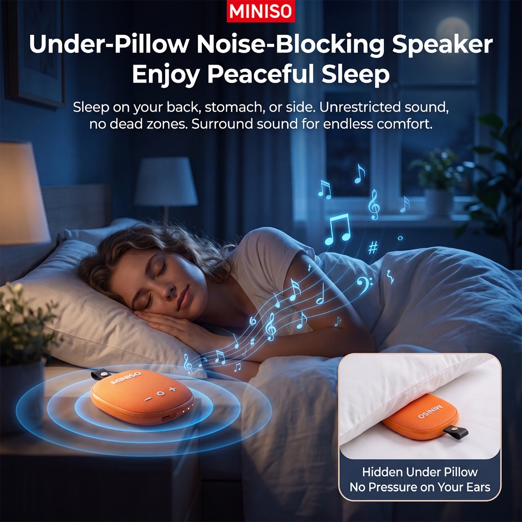Bảo hành 1 năm Loa ngủ Bluetooth MINISO M105 Phiên bản Bluetooth 6.0 Di động Âm thanh nổi nhỏ 3D Stereo Âm thanh vòm IPX5 Life Chống nước | BigBuy360 - bigbuy360.vn