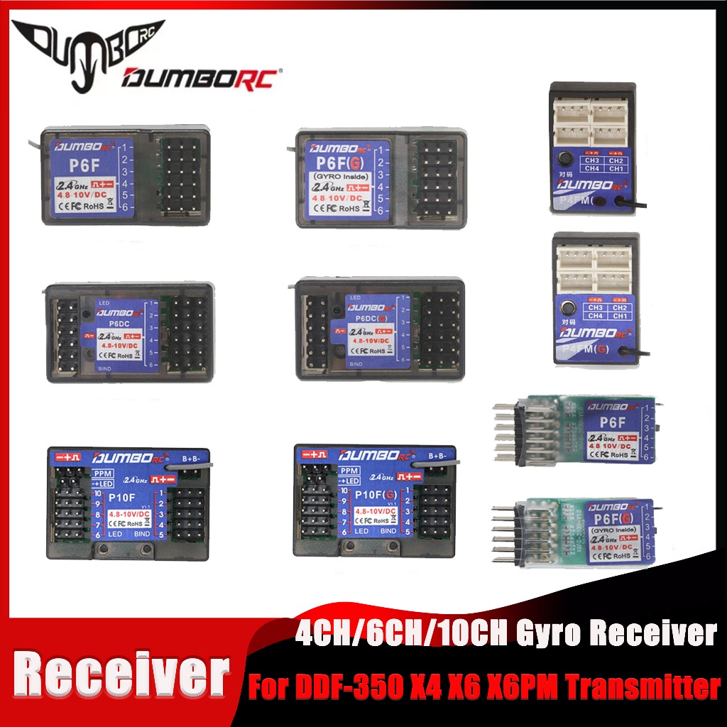 DUMBORC P6F P6FFG P6DC P6DCG P10F P10FFG P6F Mini P6FG Mini 4 / 6 / 10CH 2.4G Bộ Thu Con Quay Hồi Ch