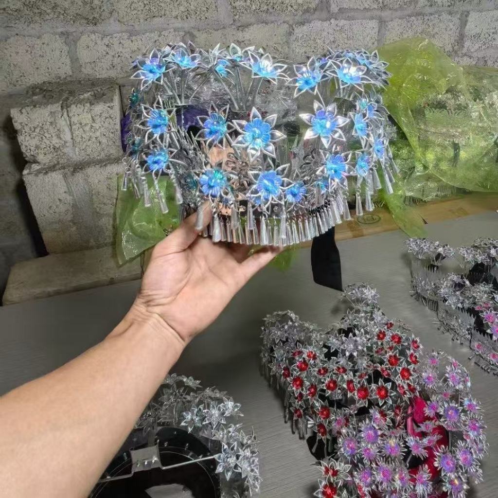 Phong Cách Mới Mũ Trẻ Em Dân Tộc Thiểu Số Dân Tộc Đồng Dân Tộc Miao Dân Tộc Bạc Trang Sức Quảng Tây 