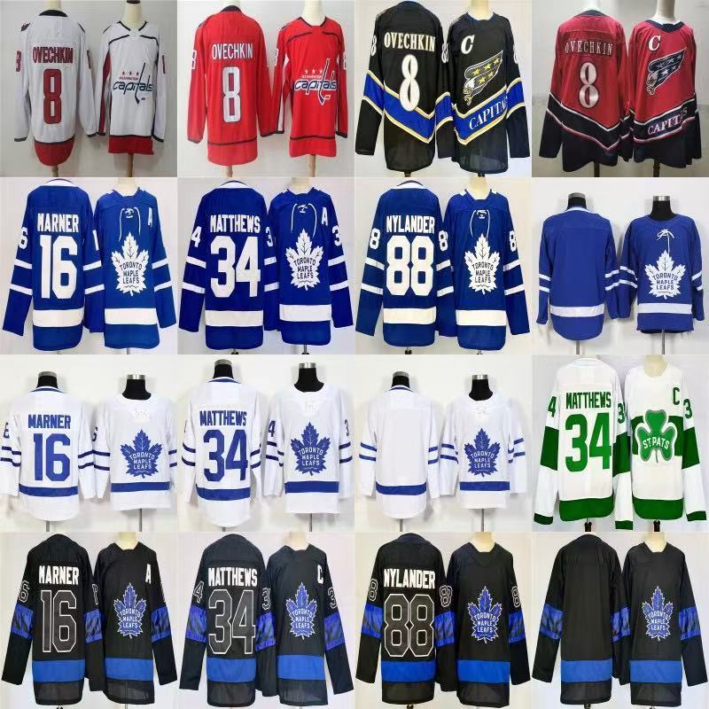 NHL Áo khúc côn cầu Kích thước lớn Thể thao dài tay Lá phong Thủ đô Khúc côn cầu jersey nhl Thủ đô Á