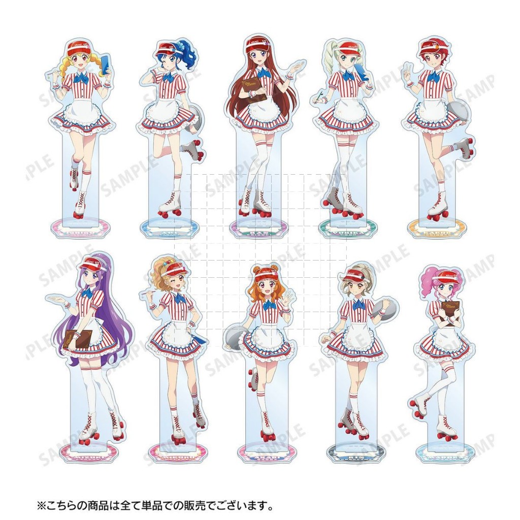 Aikatsu Ichigo Ran Mizuki Akari Sumire Acrylic Đứng Anime Hình Hàng Hóa