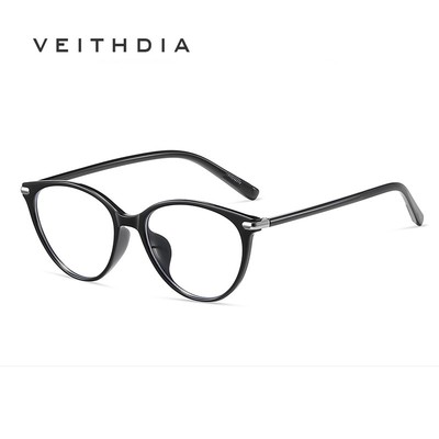 VEITHDIA Thời Trang Nam TR90 Chống Ánh Sáng Xanh Kính Phẳng Hợp Thời Trang Mắt Mèo Kính Khung Dành Cho Nữ Cận Thị Kính Khung 10708