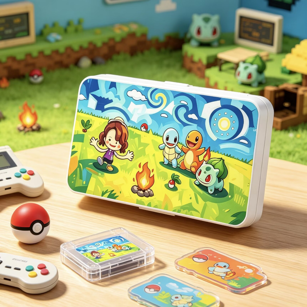 Hộp đựng thẻ trò chơi Pokemon Ditto Nintendo Switch 2 cho Switch & OLED & Lite, Hộp đựng bộ nhớ màu 
