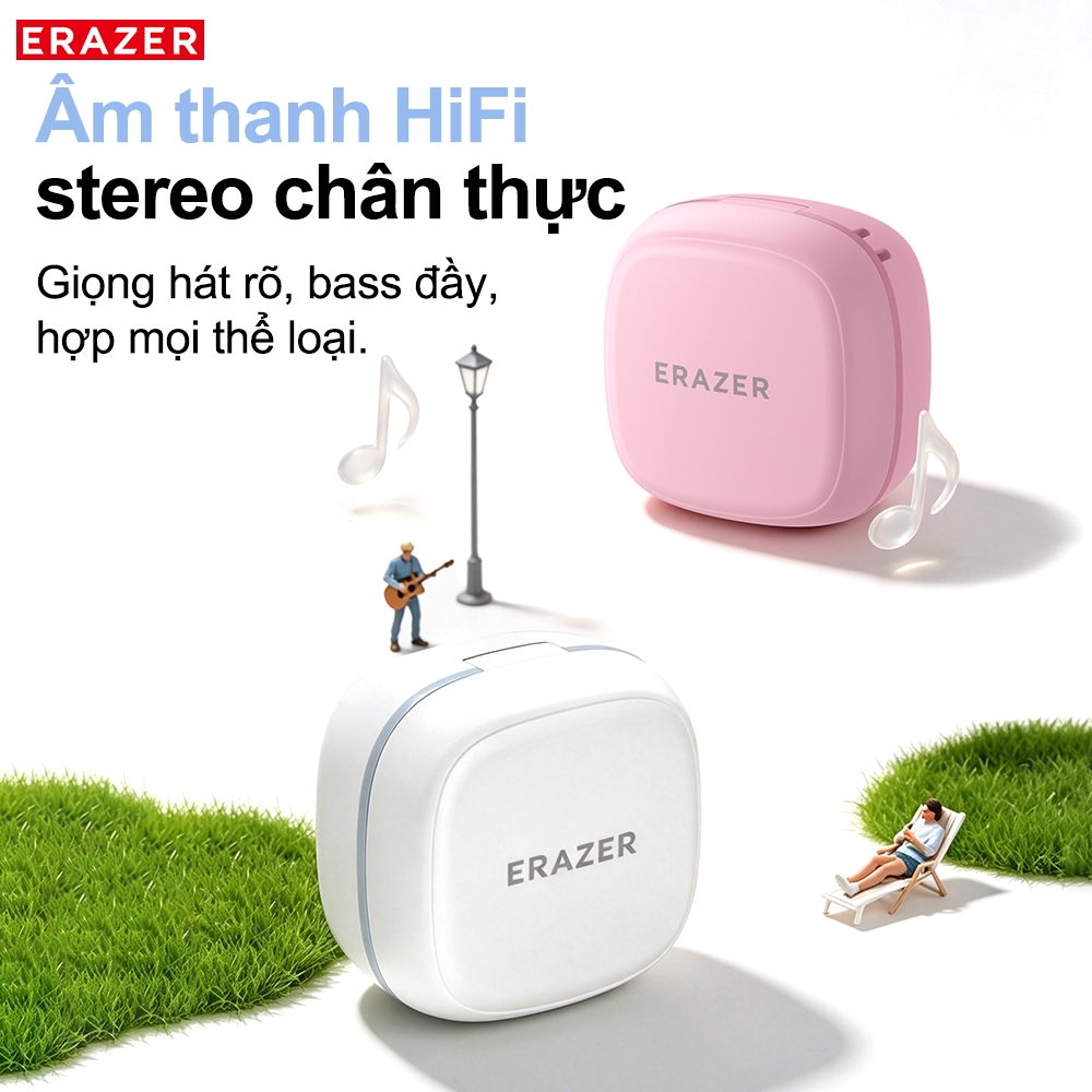 ERAZER XF65PRO Tai nghe phiên dịch AI Tai nghe Bluetooth 6.0 Hỗ trợ dịch 165 ngôn ngữ Tai nghe True Wireless Không gây áp lực lên Đàm thoại chuẩn Hi-Fi Độ trễ thấp Tích hợp micro kép | BigBuy360 - bigbuy360.vn