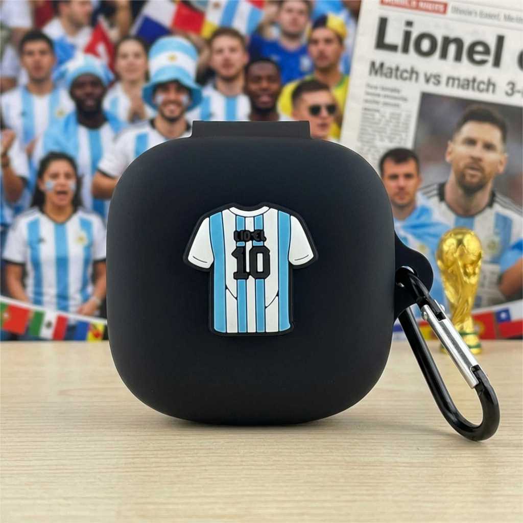 Ốp Lưng Silicon Cho Anker Soundcore R60i NC R50i NC - Thiết Kế Cúp Bóng Đá Messi Bảo Vệ Tai Nghe Chố