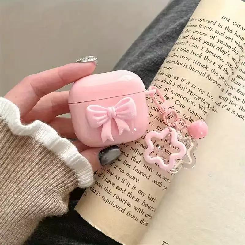 Ốp lưng AirPods Pro3 màu hồng dễ thương Vỏ AirPods 4 / 4anc Vỏ cho AirPods 1 / 2 / 3 / 4 / 4anc / Pr