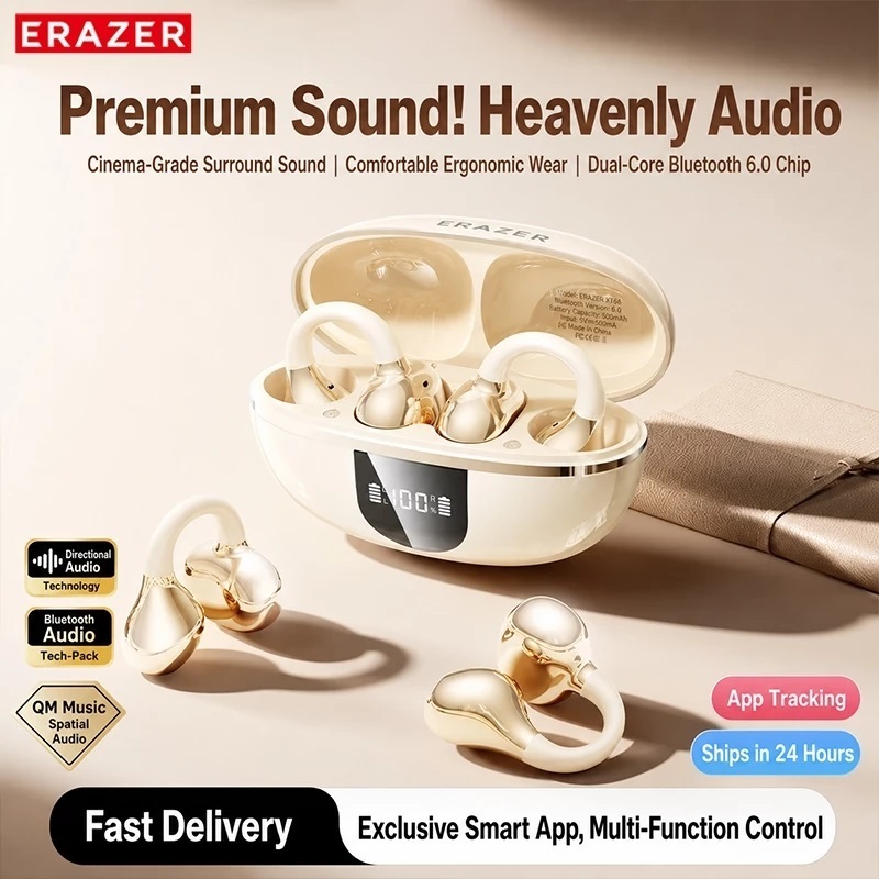 Lenovo ERAZER EX338 AI Dịch Tai Nghe Bluetooth ANC Khử Tiếng Ồn Tai Nghe Không Dây Cuộc Gọi HD Chất Lượng Âm Thanh HiFi IPX5 Cuộc Sống Chống Thấm Nước | BigBuy360 - bigbuy360.vn