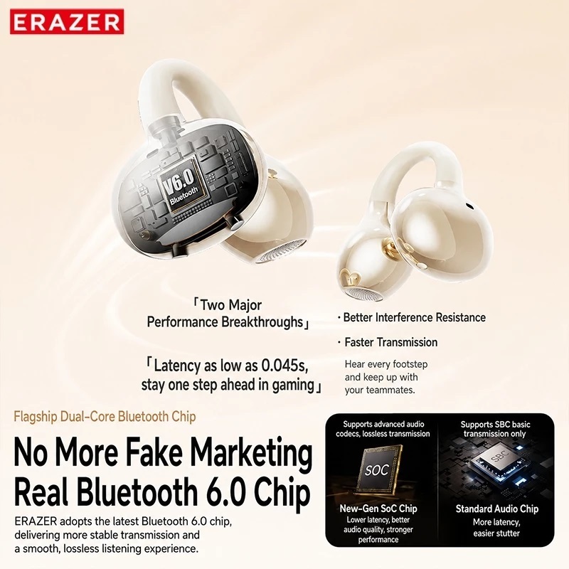 Lenovo ERAZER EX338 AI Dịch Tai Nghe Bluetooth ANC Khử Tiếng Ồn Tai Nghe Không Dây Cuộc Gọi HD Chất Lượng Âm Thanh HiFi IPX5 Cuộc Sống Chống Thấm Nước | BigBuy360 - bigbuy360.vn