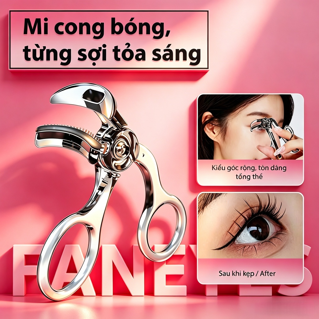 FANEYES Dụng cụ uốn mi góc rộng Một kẹp có thể nâng tạo kiểu lâu trôi Dễ hướng dương dành cho người 