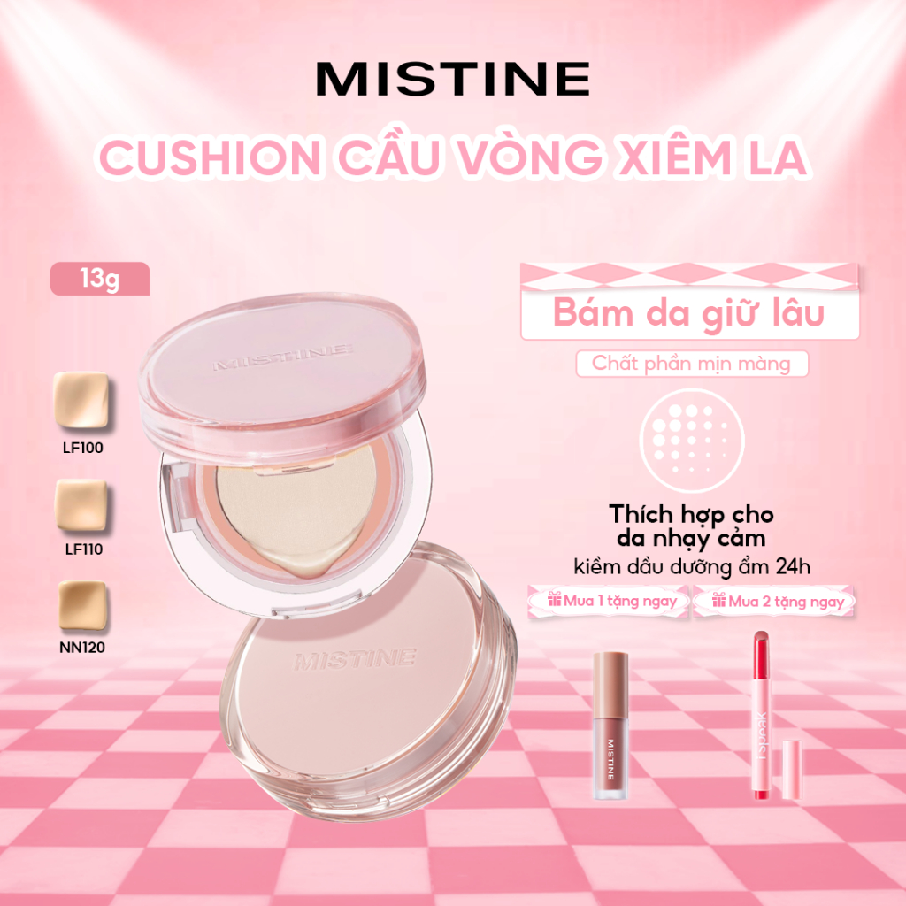 Cushion cầu vòng Xiêm La MISTINE 1 lõi (Cushion 13g) MISTINE SOFT MATTE ESSENCE AIR CUSHION