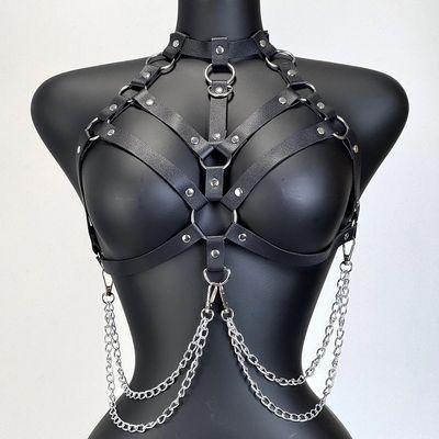 ✷ ❈ Punk Dây Xích Thắt Lưng Nữ PU Eo Cincher Gợi Cảm Dark Gothic Phụ Kiện fetisch Eo cinch Thắt Lưng