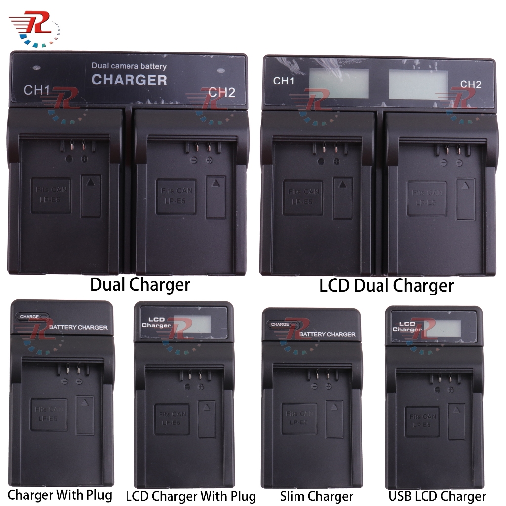LP-E5 LC-E5E LCD RAPID DUAL SẠC Dành Cho Máy Ảnh Canon EOS 450D 500D 1000D 2000D Kiss X2 X1
