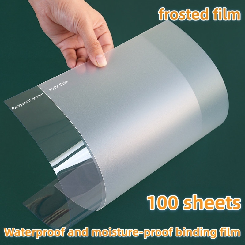 BookChang Binding Film Cover PVC Cover Paper A3 A4 Matte Plastic Sheet PP Bìa trong suốt