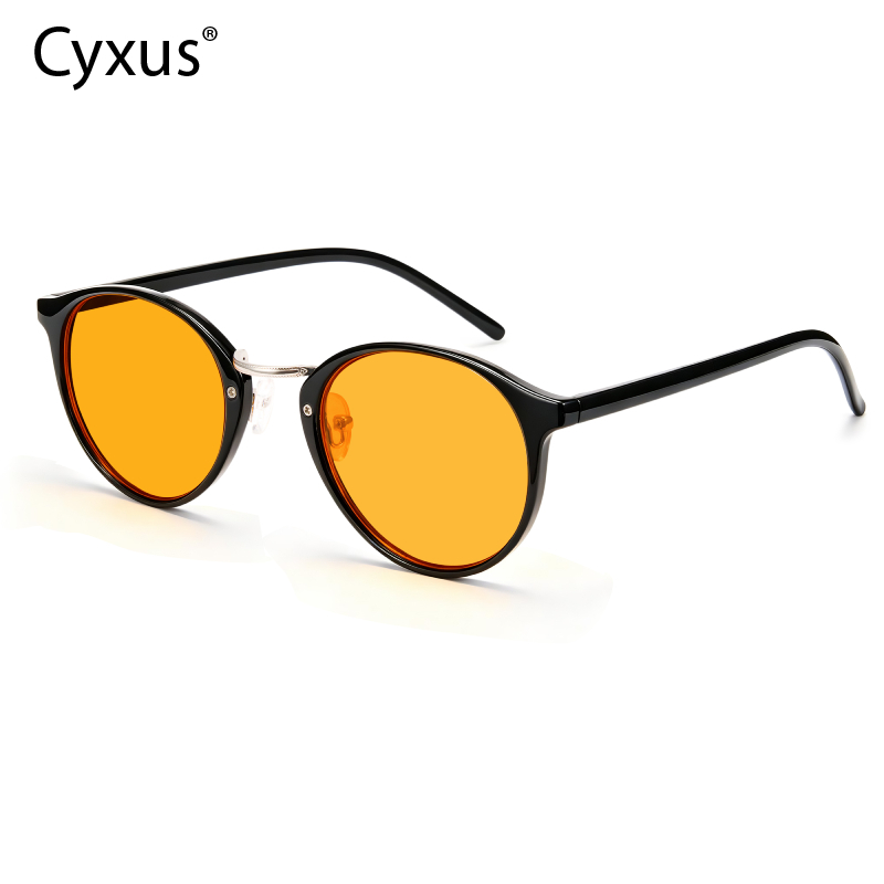 Kính chơi game chống ánh sáng xanh Cyxus Khung tròn Chất liệu DesigTR90 đơn giản 8065