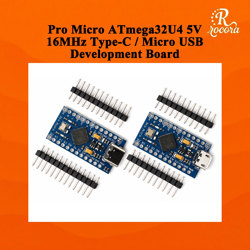 Pro Micro ATmega32U4 5V 16 MHz Type-C / Micro USB Ban Phát Triển Với Đầu Pin Hàn Hoặc Không Bán Tươn