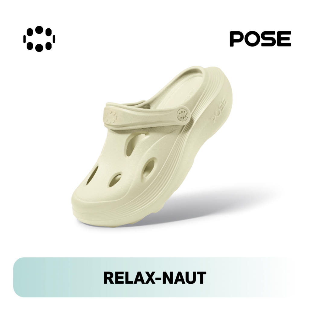 【LÙI 1 đến 2 SIZE】【Dép Thư Giãn Có Quai】【Up to size 45】POSE RELAX NAUT Đế Bằng Dép lốp thoải  sốc đế