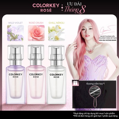 Nước Hoa Thơm Lâu Colorkey Rosé Crush Mùi Hoa Quả Ngọt Nhẹ, Sang Trọng 10ml